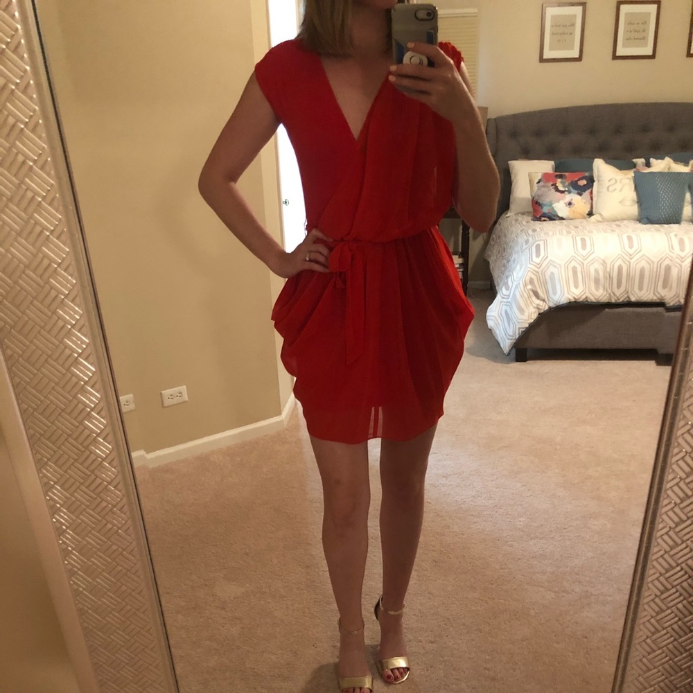 Bebe red cocktail dress